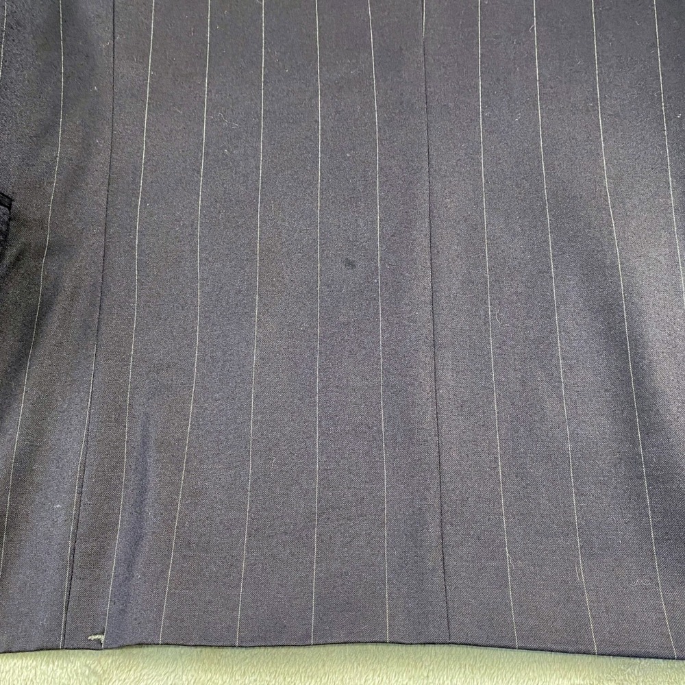Yves Saint Laurent Blazer Mens 54 Navy Pinstripe Wool Cashmere Vintage 80s 90s - Picture 6 of 12